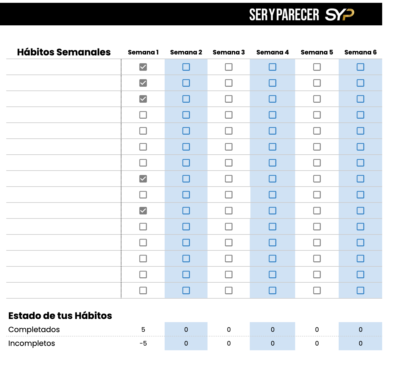 Tracker de habitos SYP