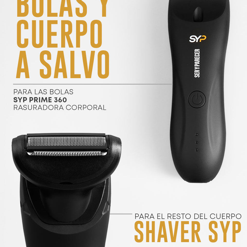 Combo Esencial Rasuradora Corporal SYP Prime + Shaver SYP