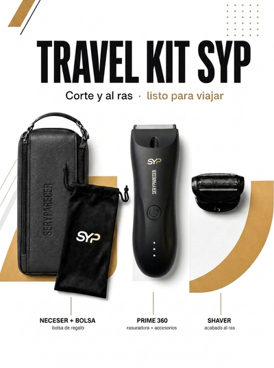 Travel Kit SYP – Rasuradora corporal para hombre con neceser